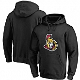 Men's Customized Ottawa Senators Balck All Stitched Pullover Hoodie,baseball caps,new era cap wholesale,wholesale hats